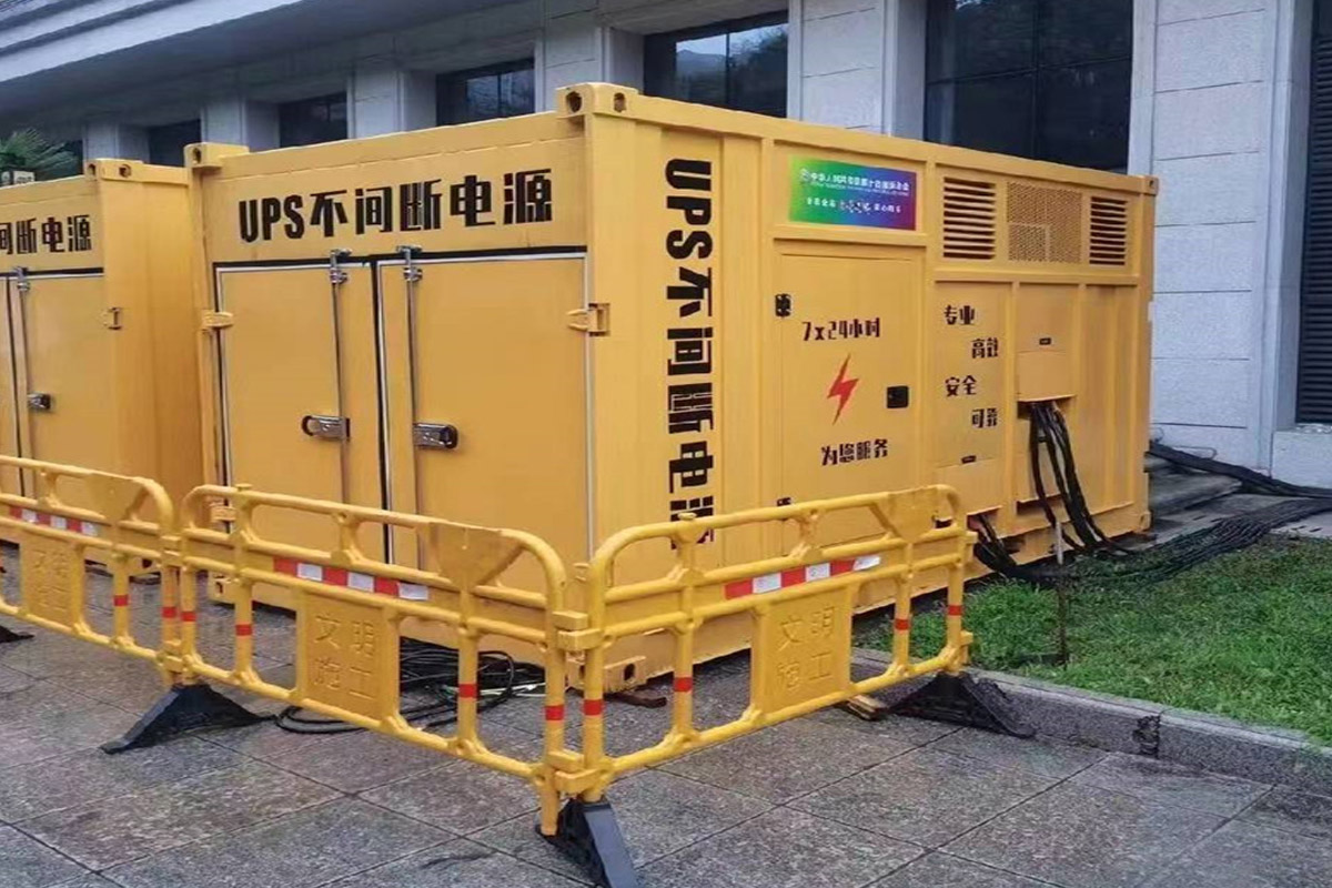 山阳发电机租赁施工现场
