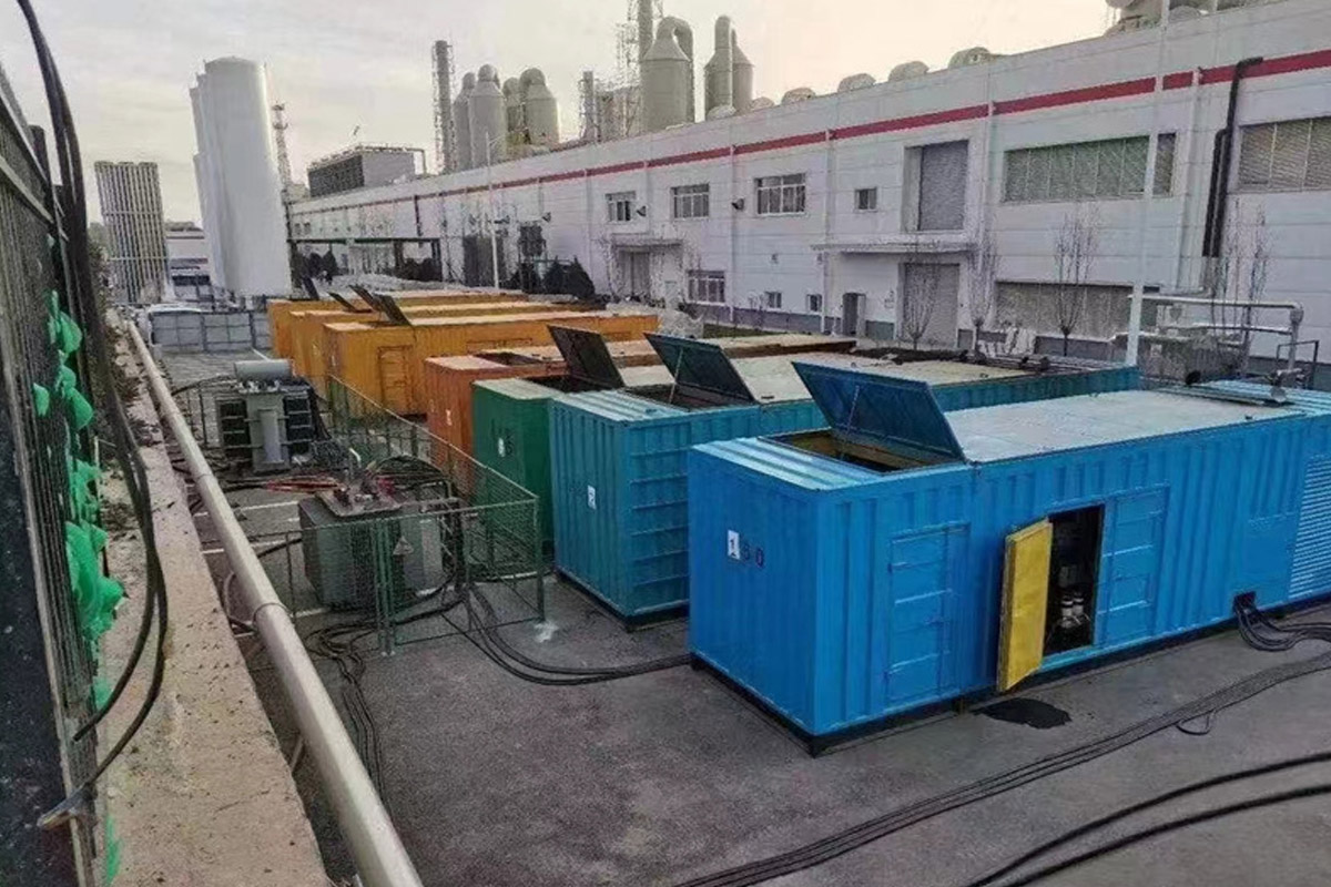 山阳发电机租赁施工现场