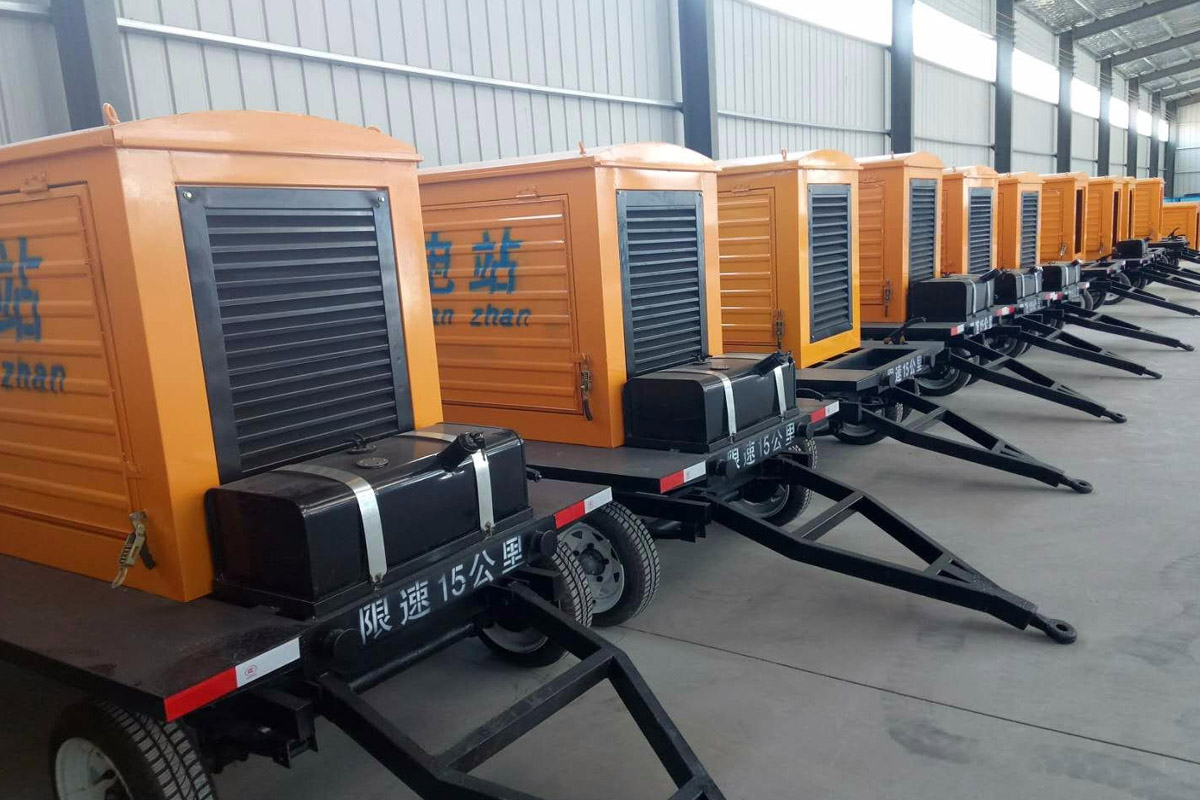 山阳发电机租赁施工现场